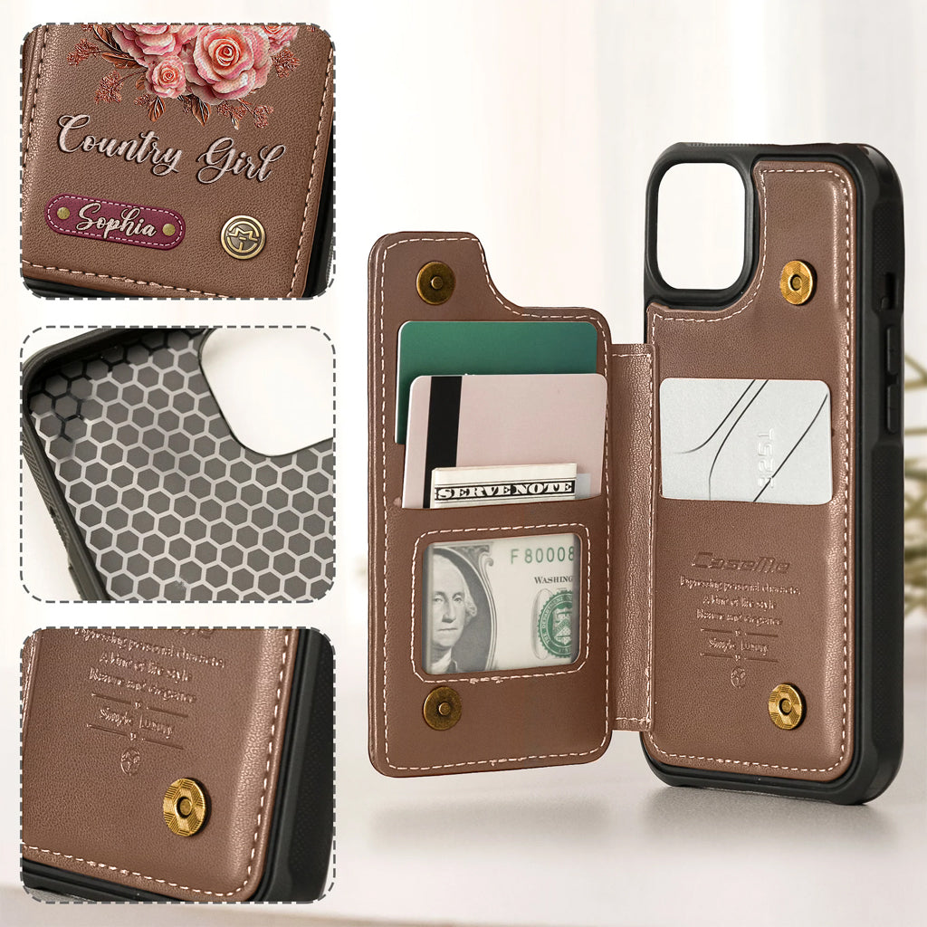 Country Girl - Personalized Hunting Wallet Phone Case