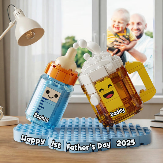 First Fathers Day - New Daddy Announcement - Personalized Father Custom Shaped Acrylic Plaque