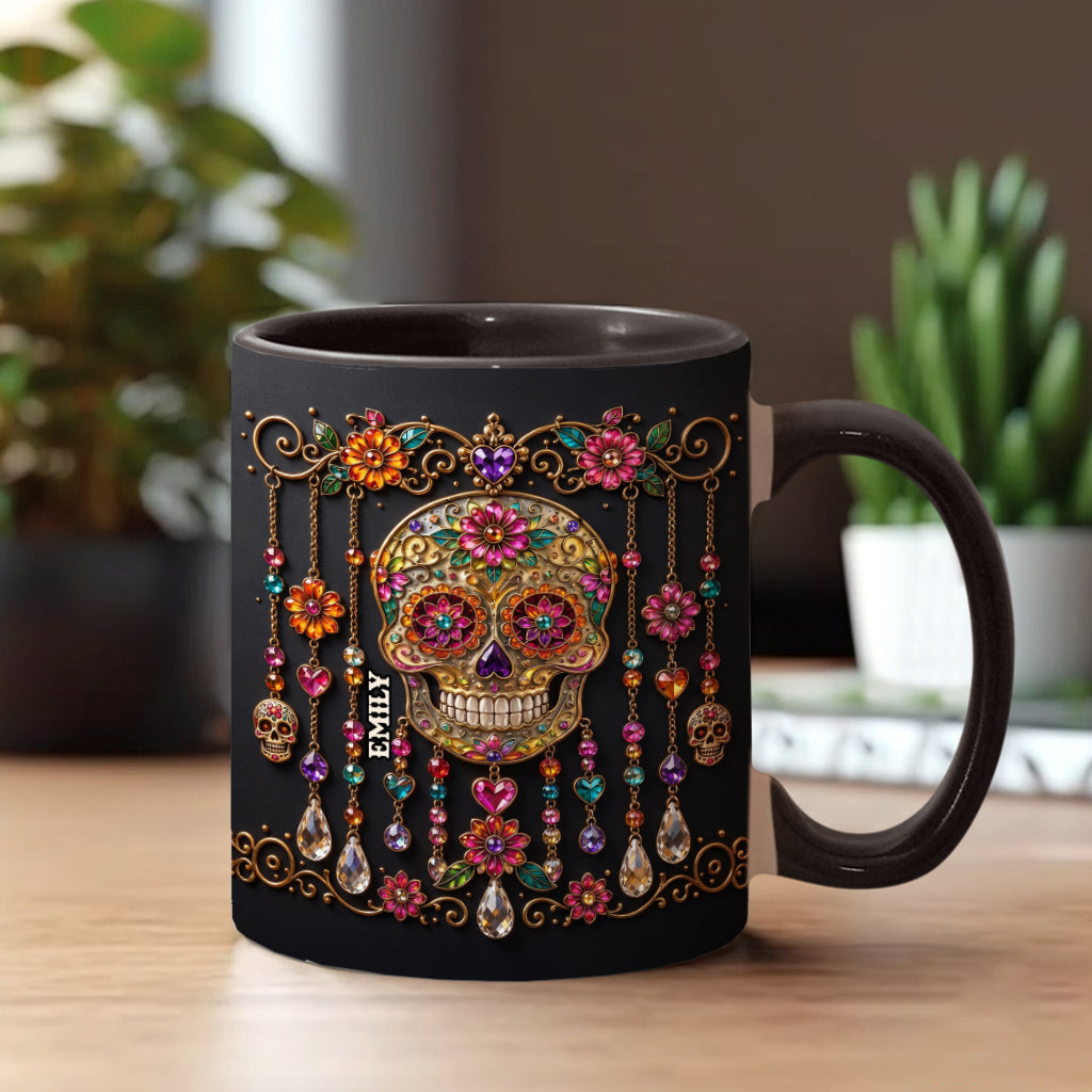 Beautiful Skull - Personalized Skull Accent Mug