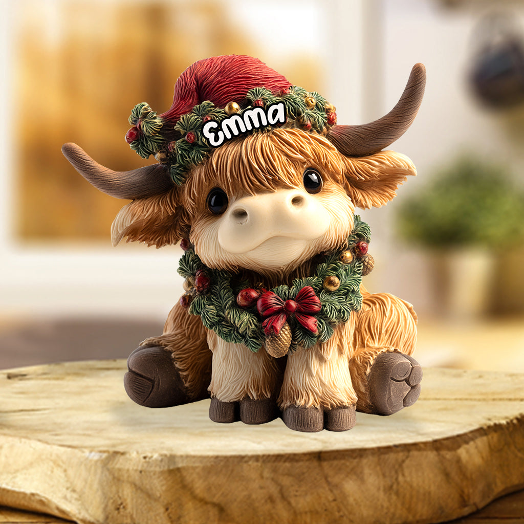 Adorable Highland Cow - Personalized Highland Cow Custom Shaped Acrylic Plaque