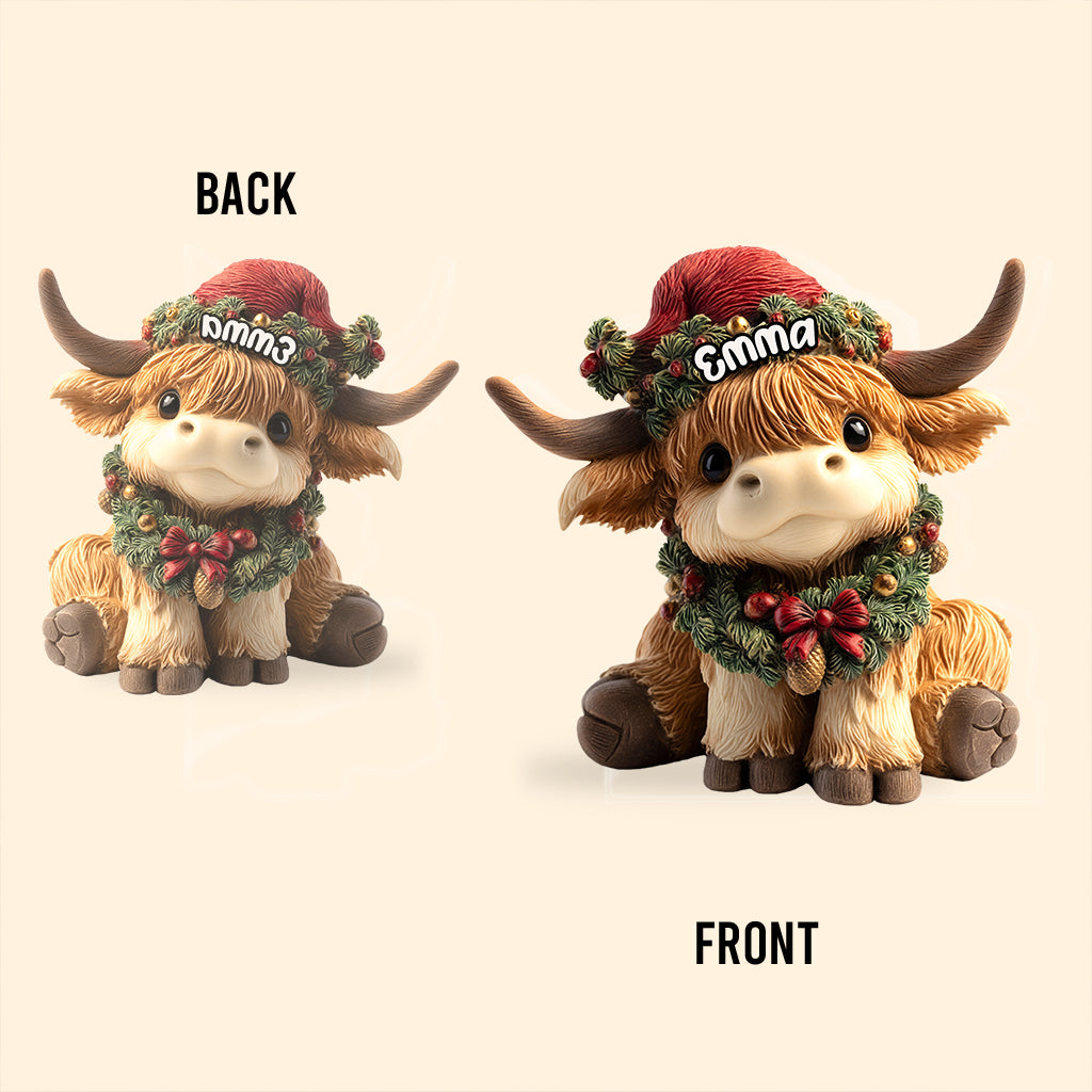 Adorable Highland Cow - Personalized Highland Cow Custom Shaped Acrylic Plaque