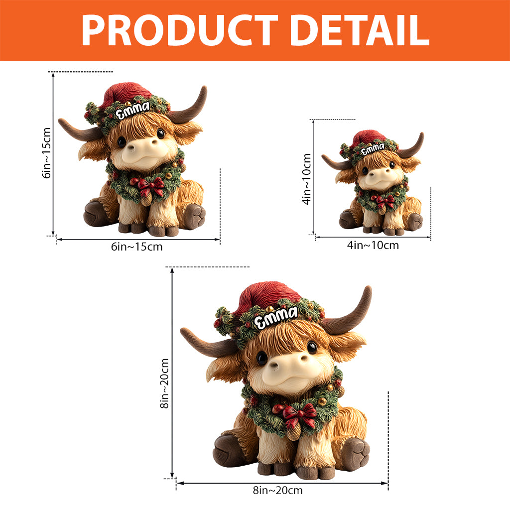 Adorable Highland Cow - Personalized Highland Cow Custom Shaped Acrylic Plaque