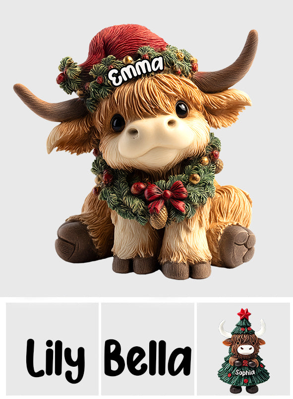 Adorable Highland Cow - Personalized Highland Cow Custom Shaped Acrylic Plaque