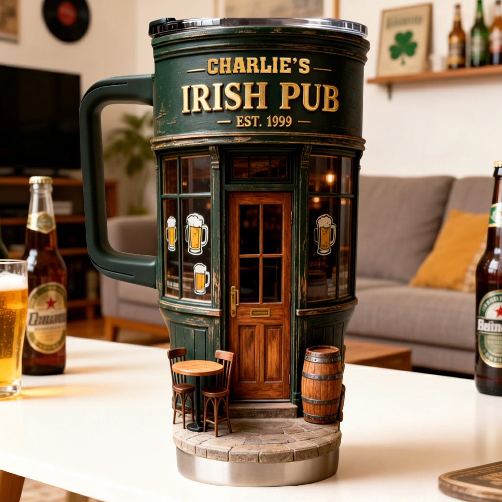Irish Pub - Personalized Irish Tumbler With Handle