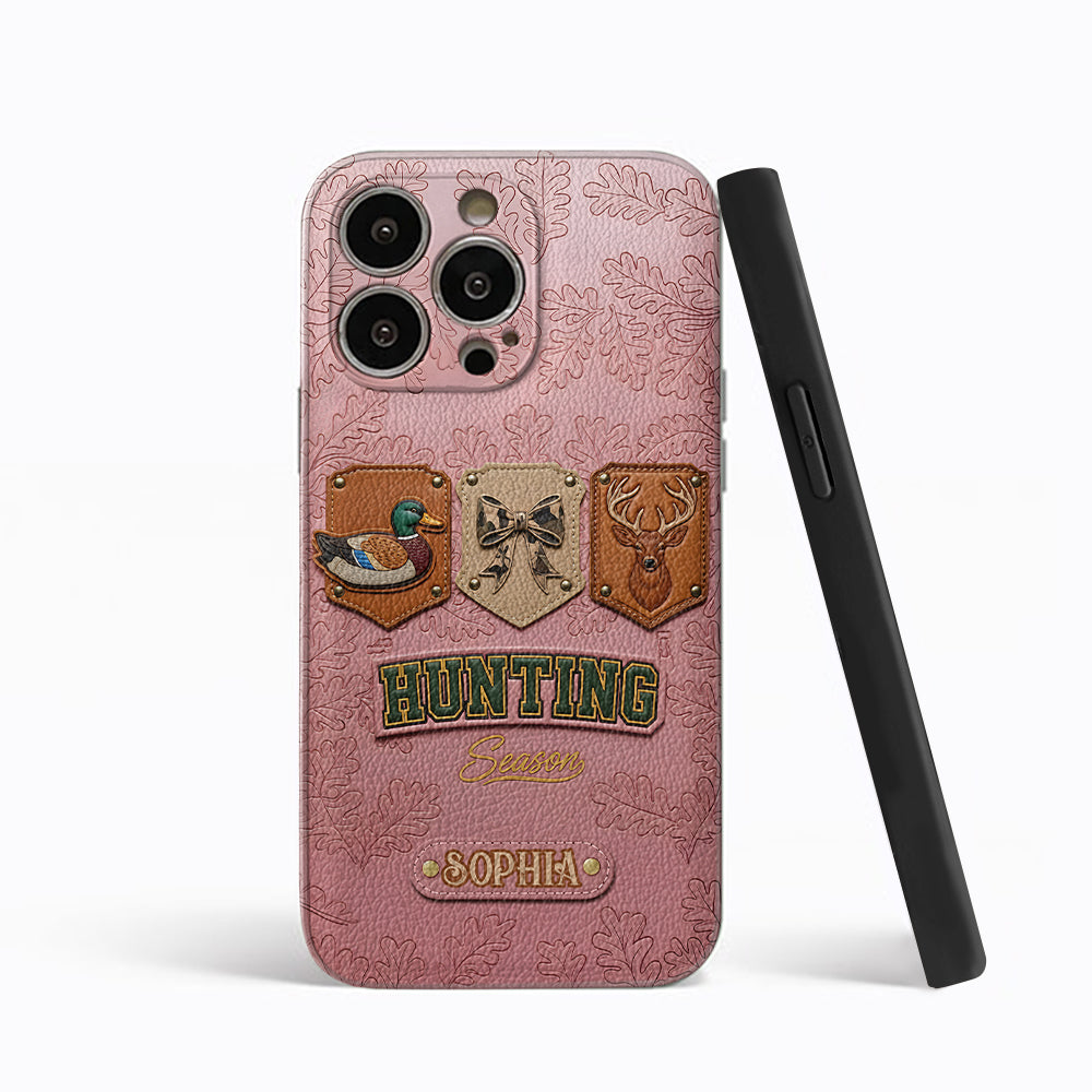 Hunting Season - Personalized Hunting Leather Phone Case