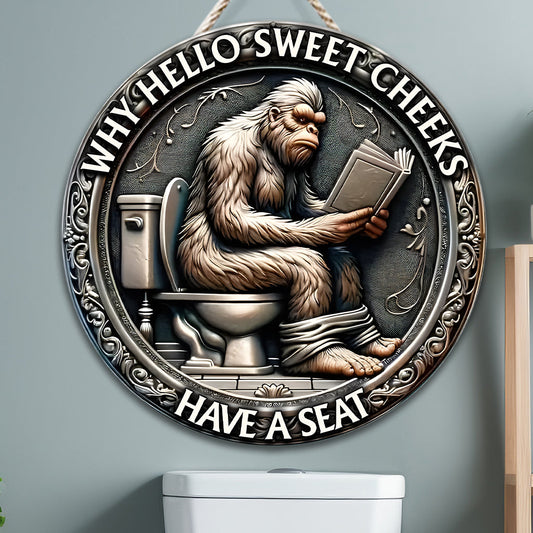 Have A Seat - Camping Round Wood Sign