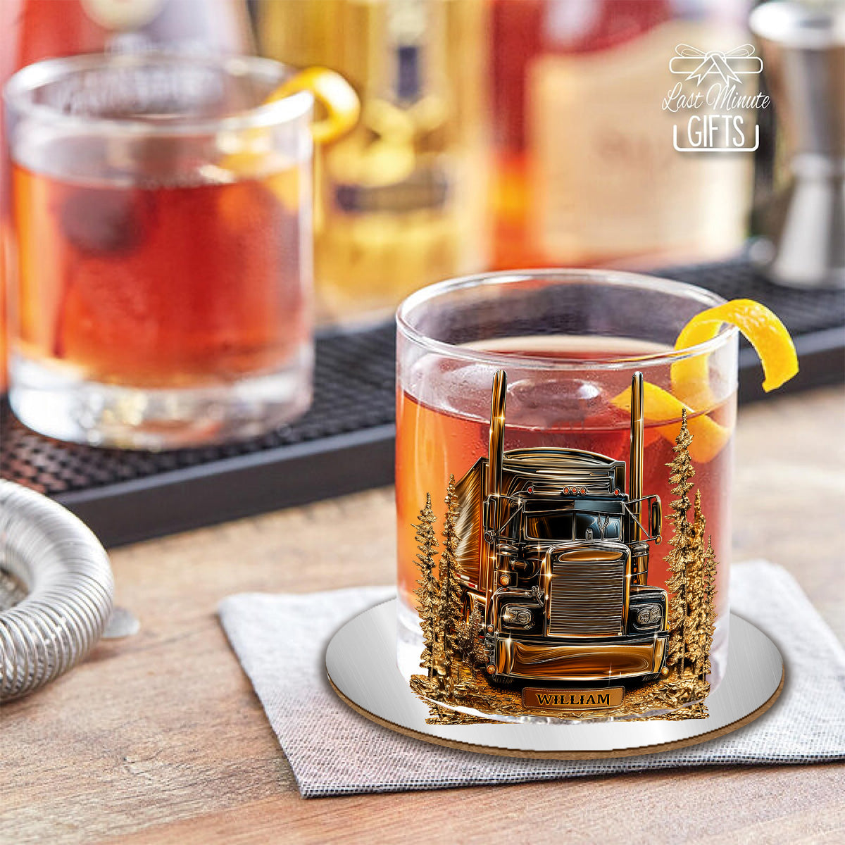 Best Truck Driver - Personalized Trucker Whiskey Glass