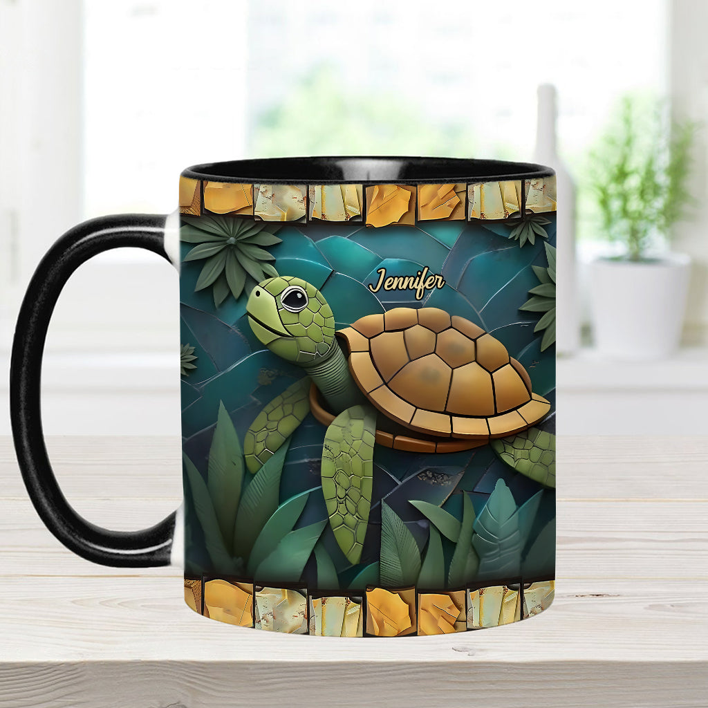 Adorable Turtle - Personalized Turtle Accent Mug