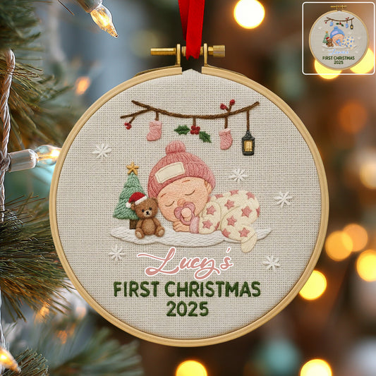Baby 1st Christmas - Personalized Newborn Ornament