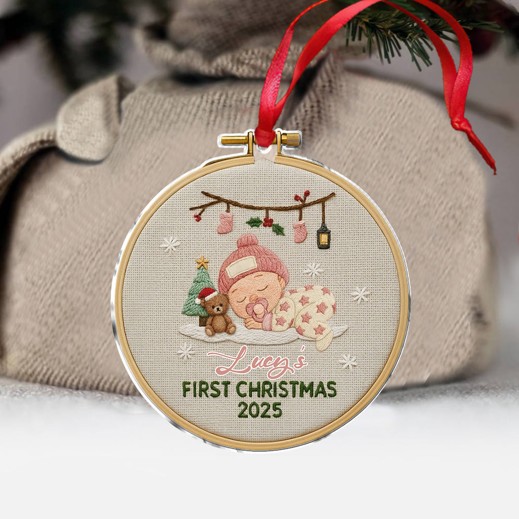 Baby 1st Christmas - Personalized Newborn Ornament