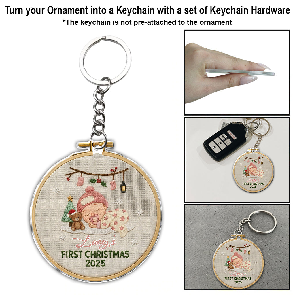 Baby 1st Christmas - Personalized Newborn Ornament