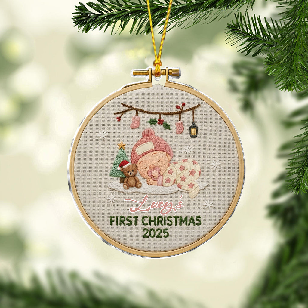 Baby 1st Christmas - Personalized Newborn Ornament