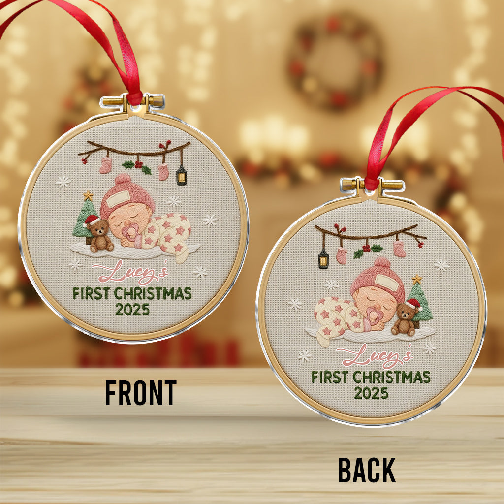 Baby 1st Christmas - Personalized Newborn Ornament