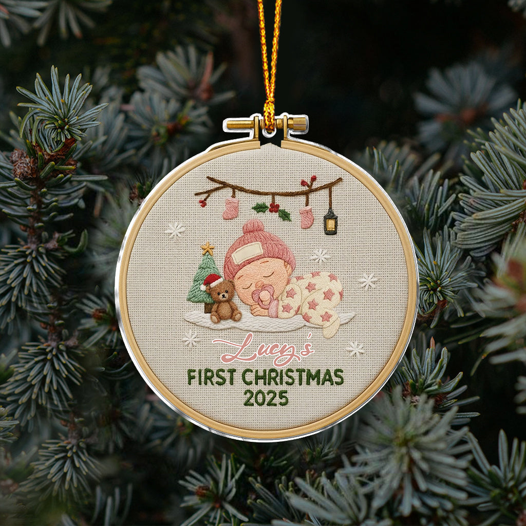 Baby 1st Christmas - Personalized Newborn Ornament