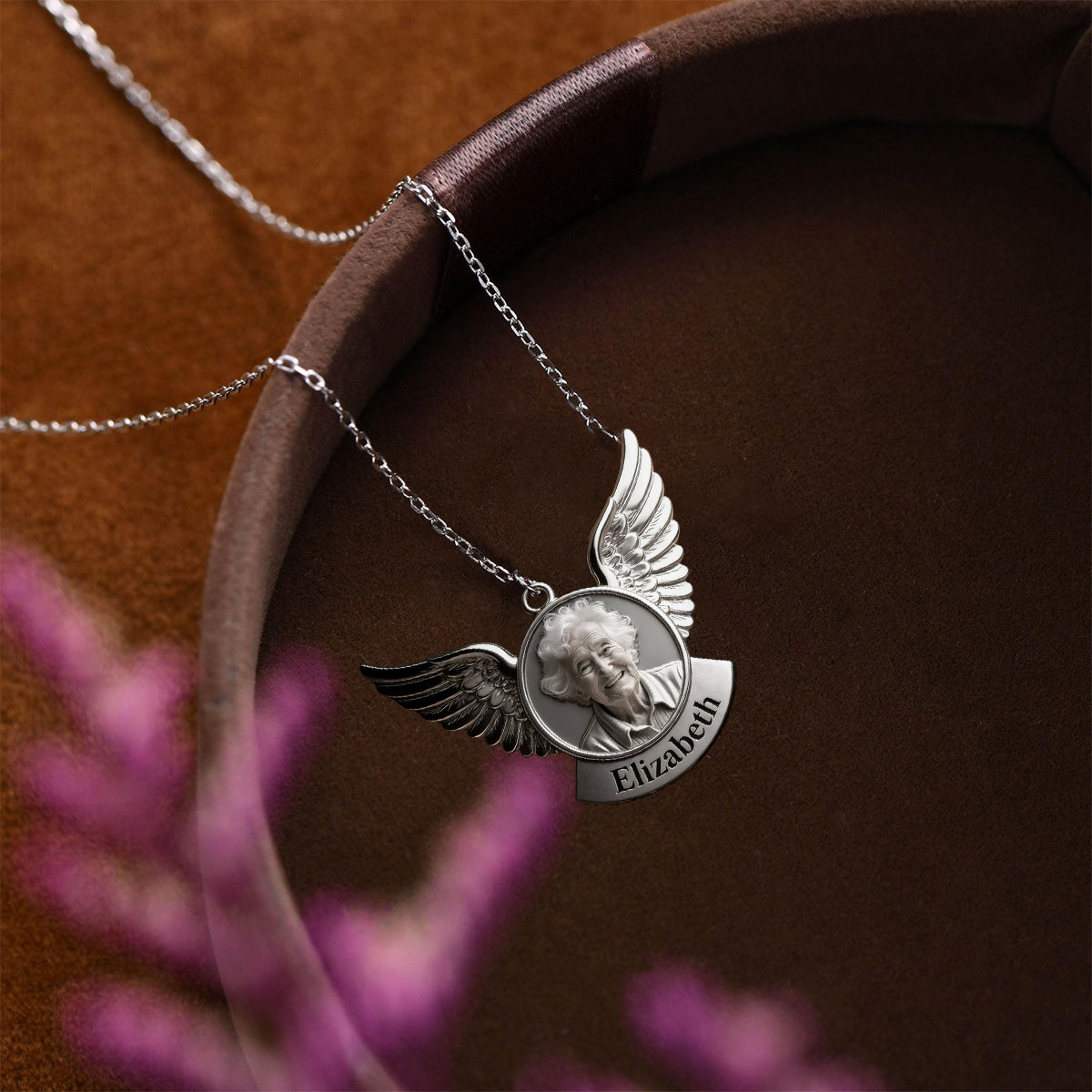 In Loving Memory - Personalized Memorial Shaped Acrylic Pendant Necklace