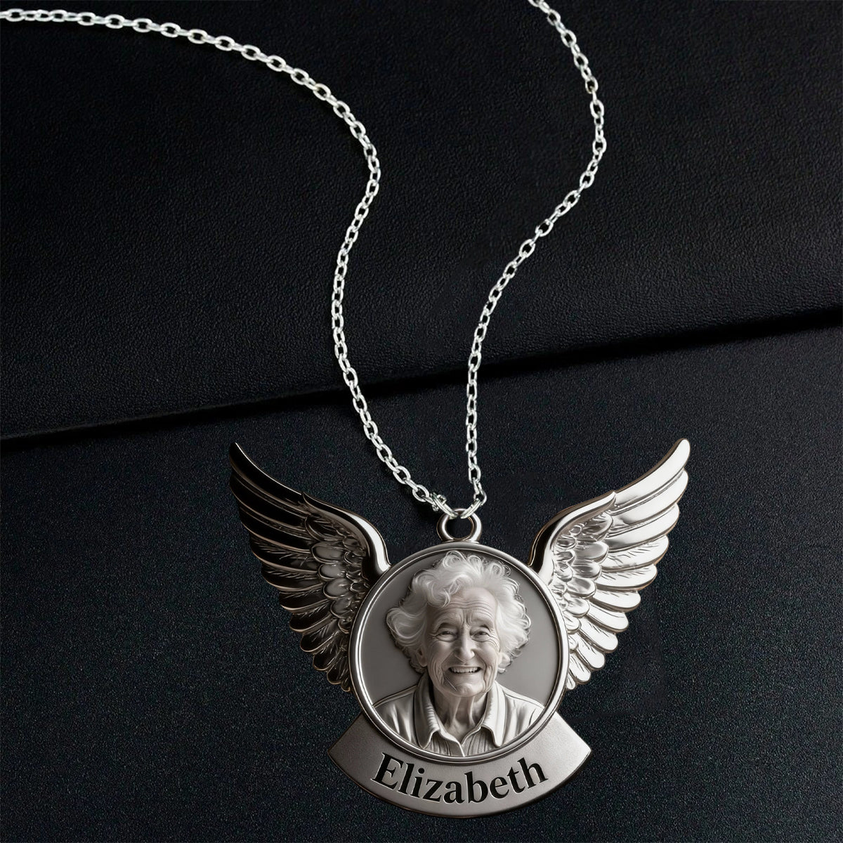 In Loving Memory - Personalized Memorial Shaped Acrylic Pendant Necklace