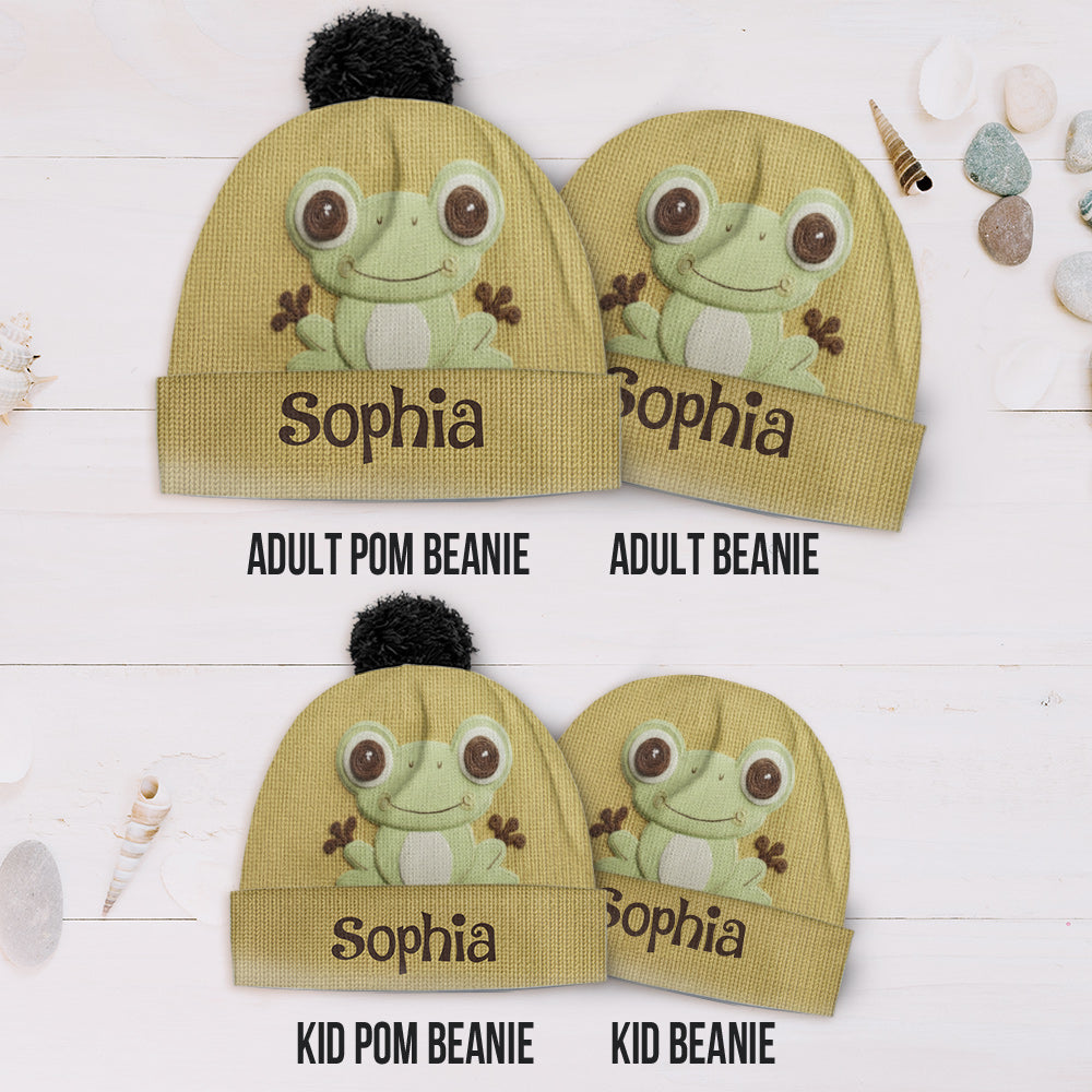 Love Frogs - Personalized Frog Beanie Hat