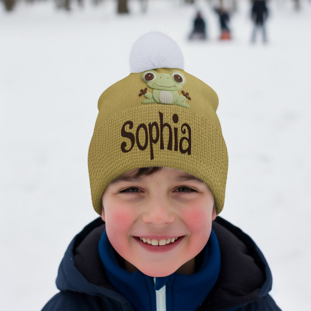 Love Frogs - Personalized Frog Beanie Hat