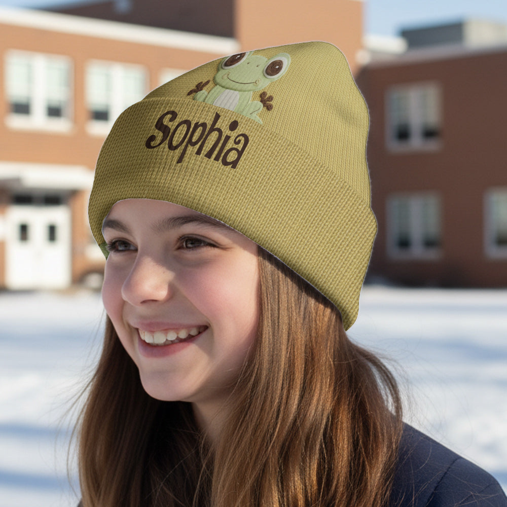 Love Frogs - Personalized Frog Beanie Hat