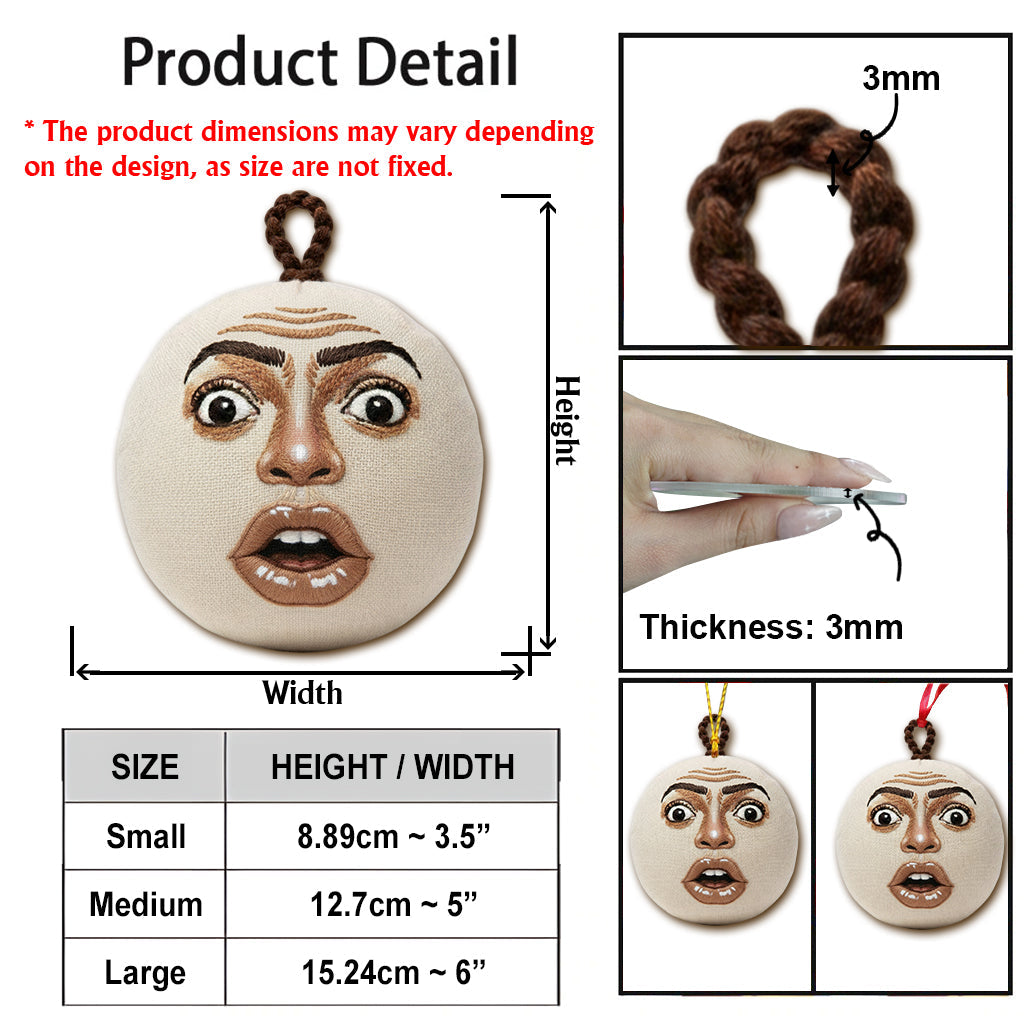 Whimsical Face - Personalized Ornament