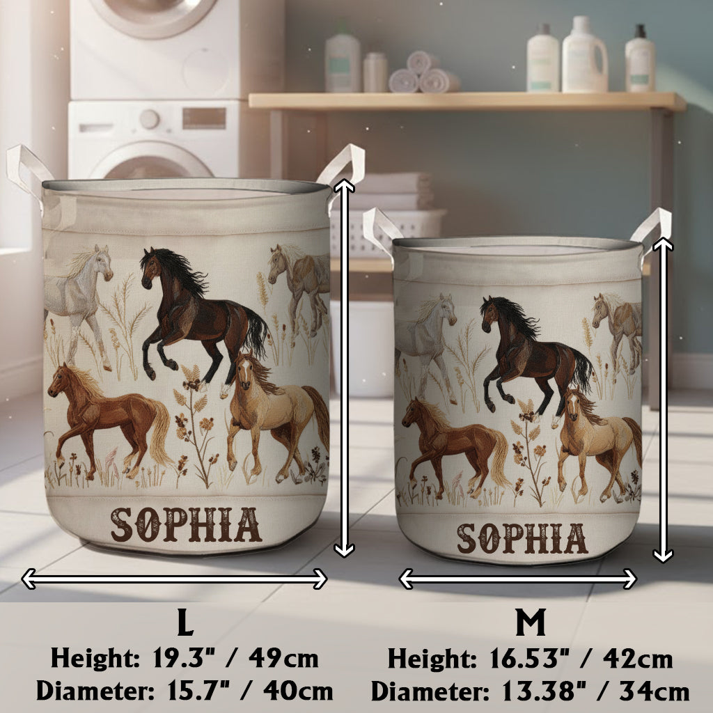 Love Horses - Personalized Horse Storage Basket