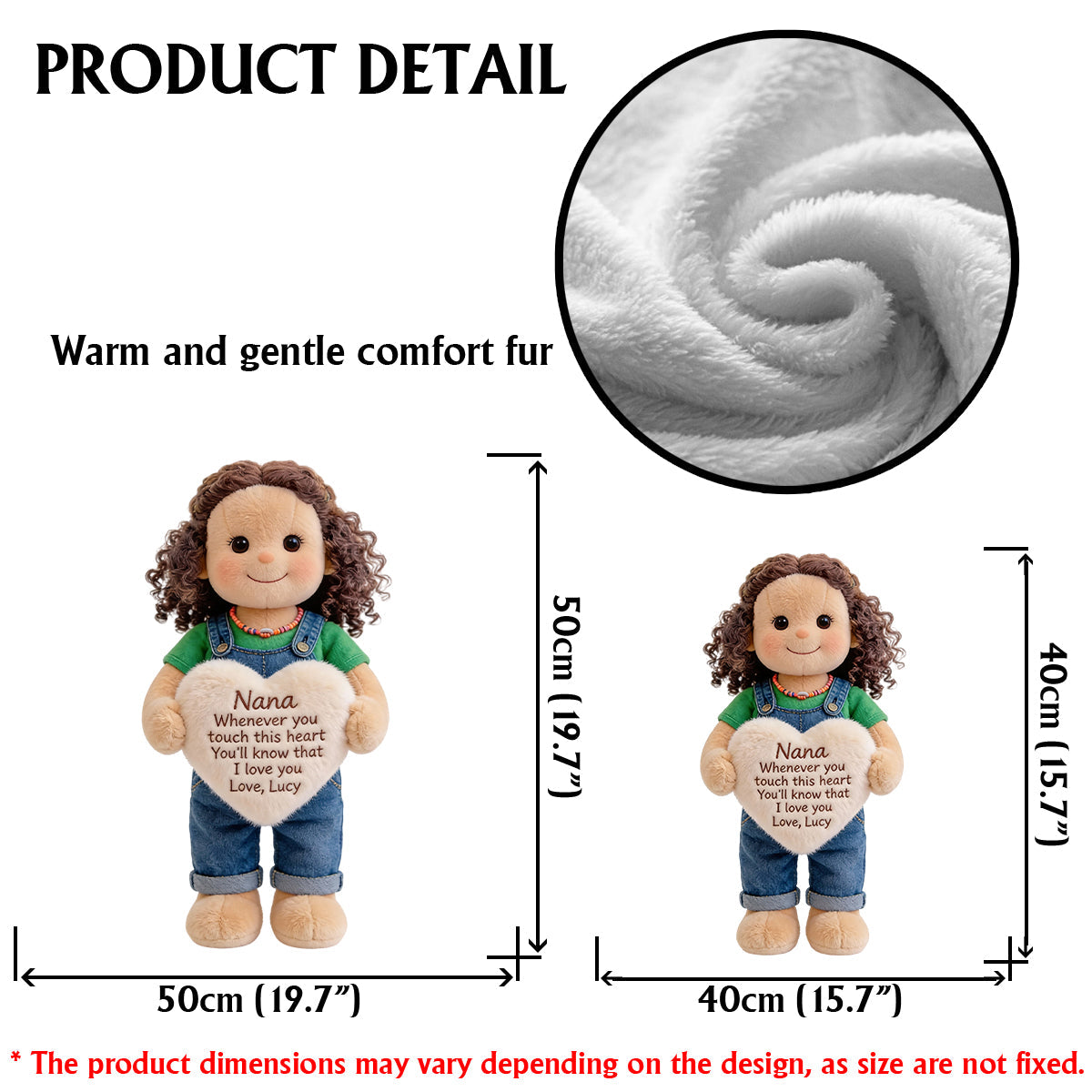 Custom From Any Photo - Personalized Grandma Faux Fur Shaped Pillow