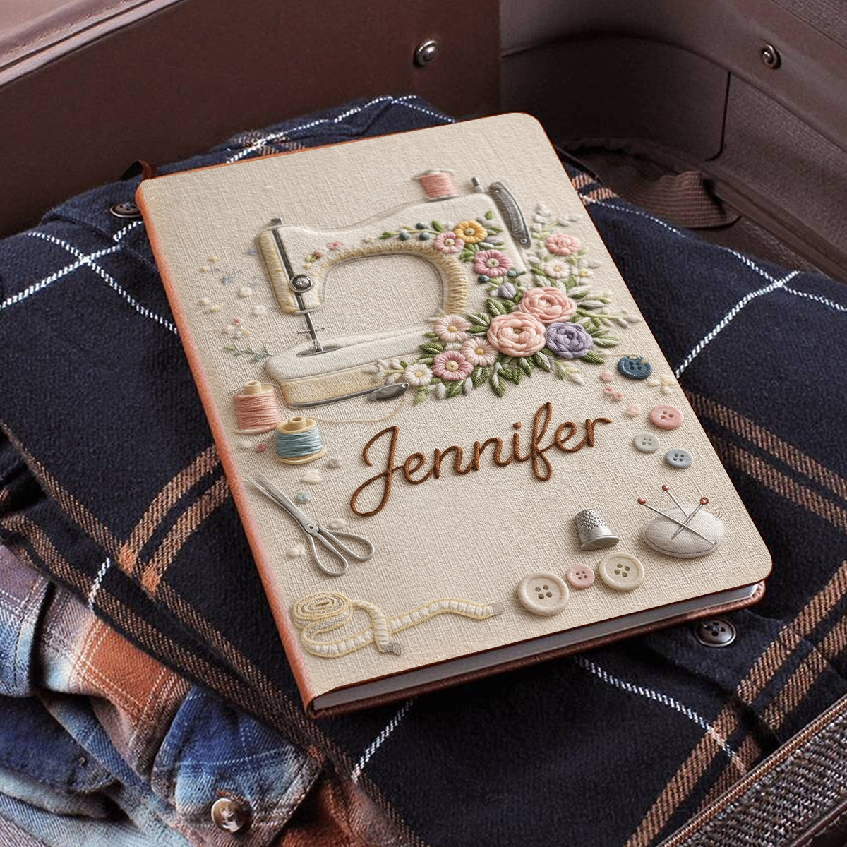 Love Sewing - Personalized Sewing Leather Journal