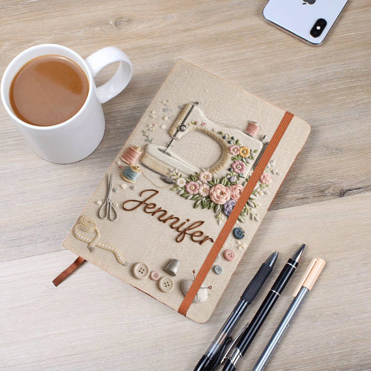 Love Sewing - Personalized Sewing Leather Journal