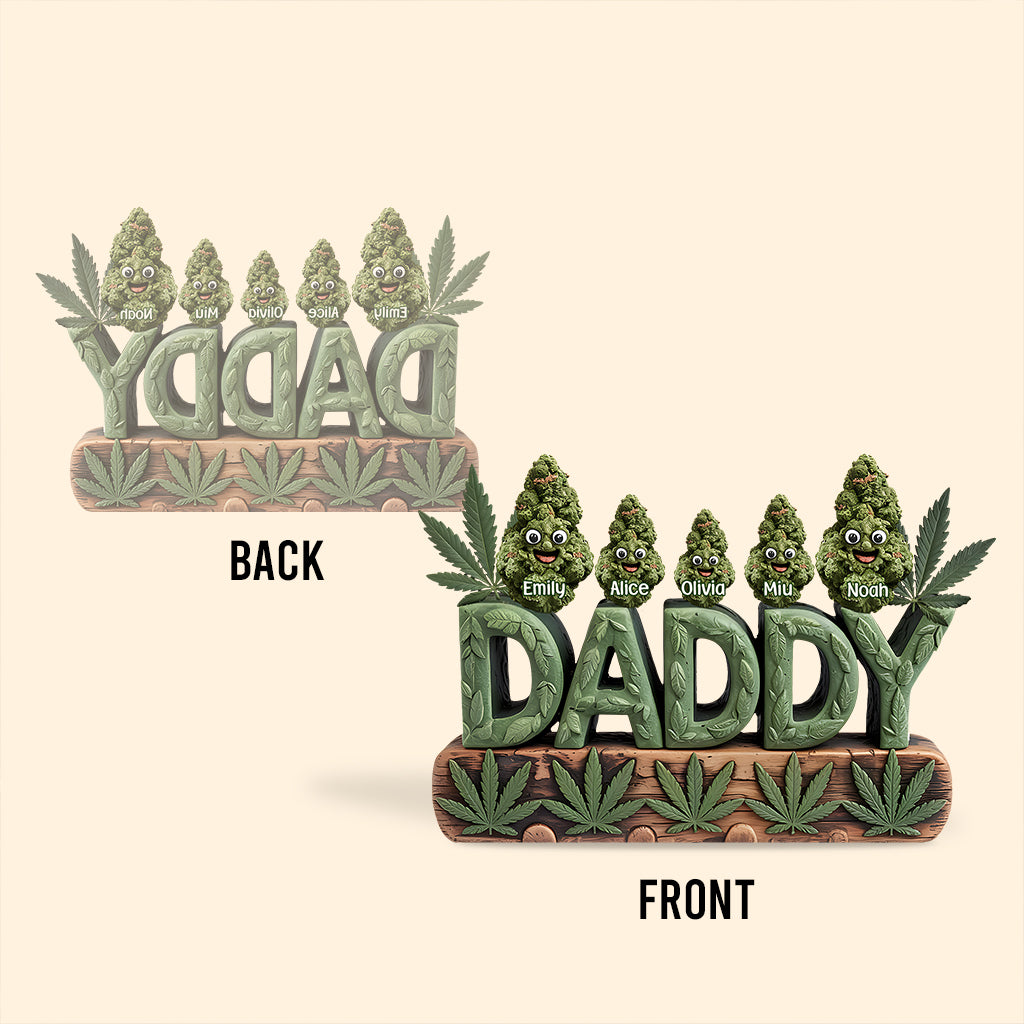 Daddy's Lil Buds - Personalized Father Custom Shaped Acrylic Plaque