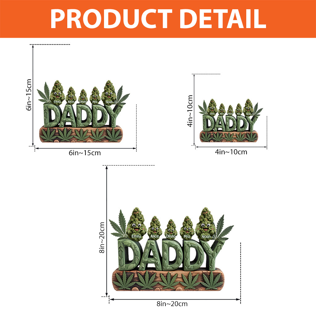 Daddy's Lil Buds - Personalized Father Custom Shaped Acrylic Plaque