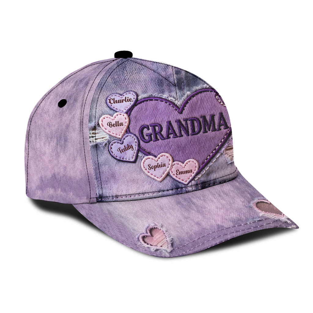 Grandma's Hearts - Personalized Grandma Classic Cap