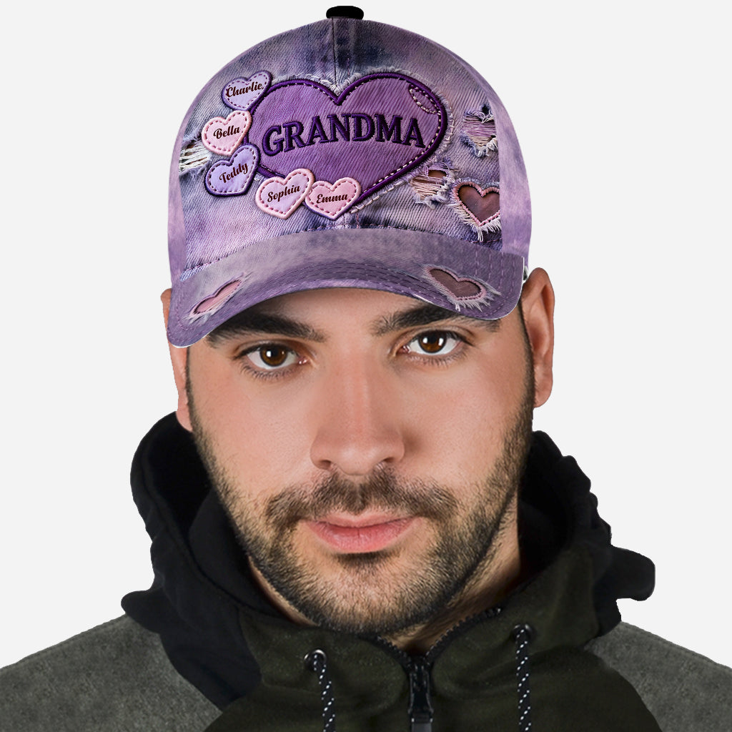 Grandma's Hearts - Personalized Grandma Classic Cap