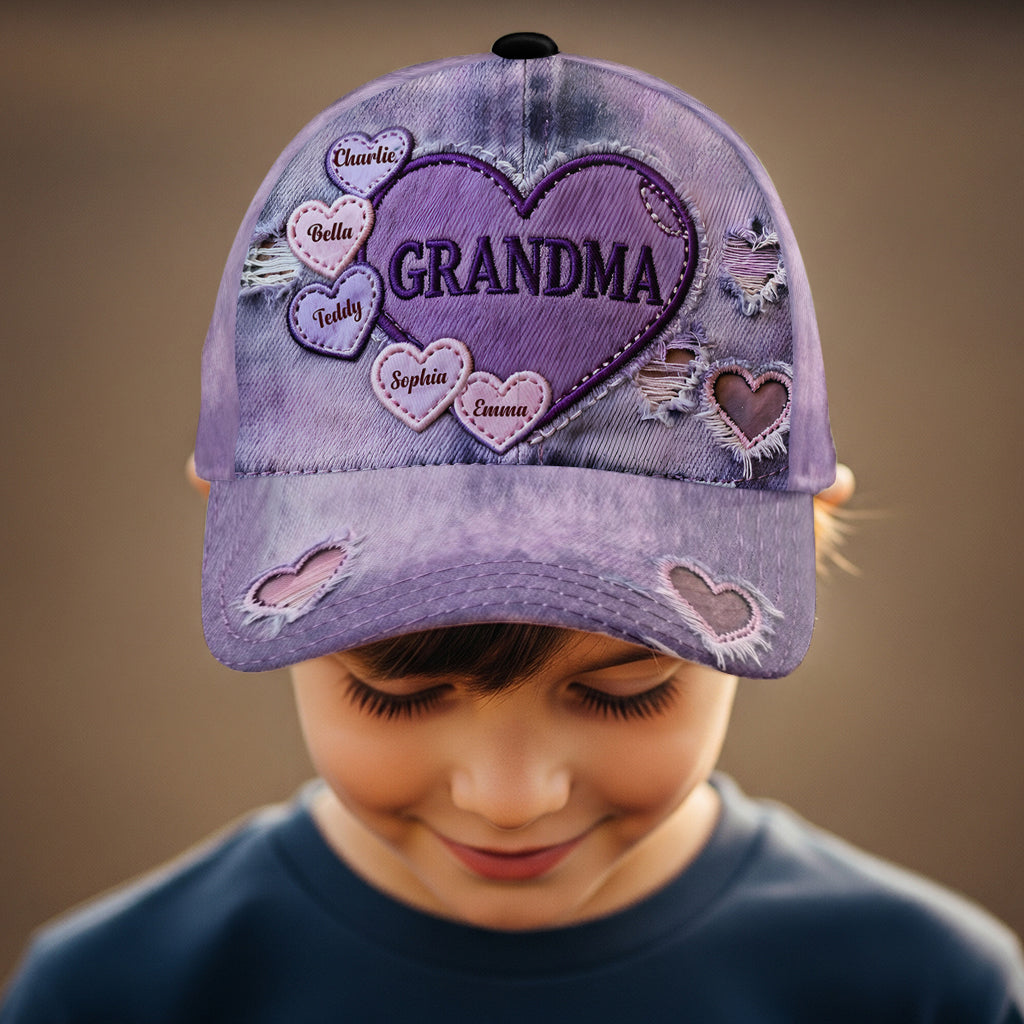 Grandma's Hearts - Personalized Grandma Classic Cap