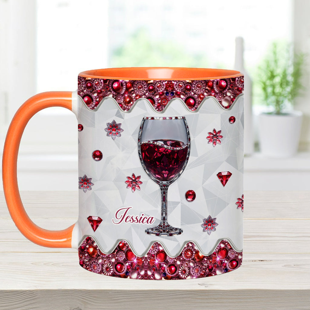 Just A Girl Who Loves Wine - Personalized Wine Accent Mug
