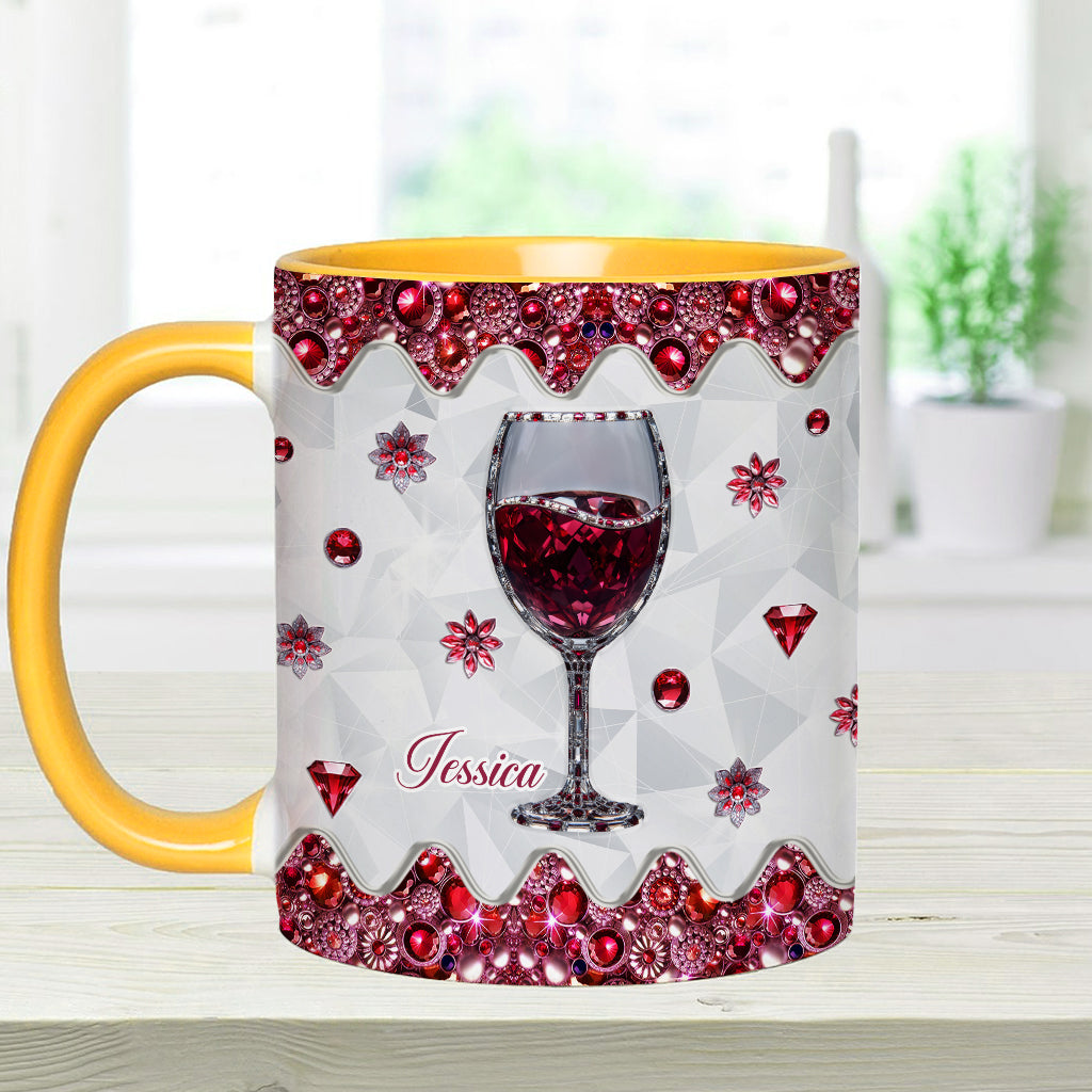 Just A Girl Who Loves Wine - Personalized Wine Accent Mug