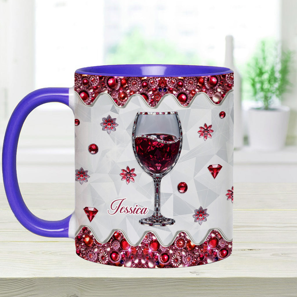 Just A Girl Who Loves Wine - Personalized Wine Accent Mug