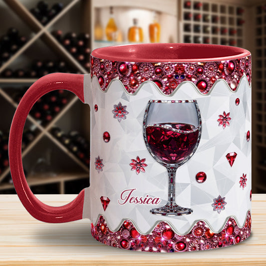 Just A Girl Who Loves Wine - Personalized Wine Accent Mug