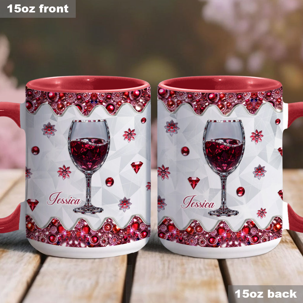 Just A Girl Who Loves Wine - Personalized Wine Accent Mug