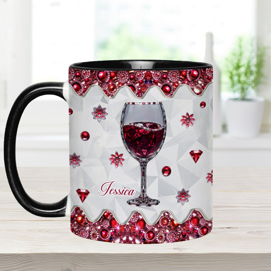Just A Girl Who Loves Wine - Personalized Wine Accent Mug