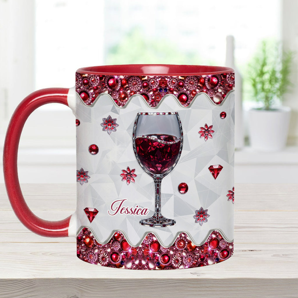 Just A Girl Who Loves Wine - Personalized Wine Accent Mug