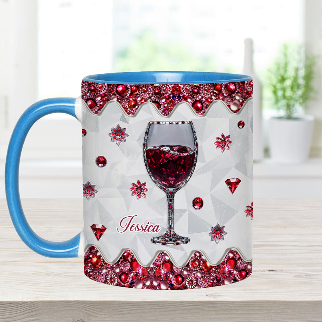 Just A Girl Who Loves Wine - Personalized Wine Accent Mug