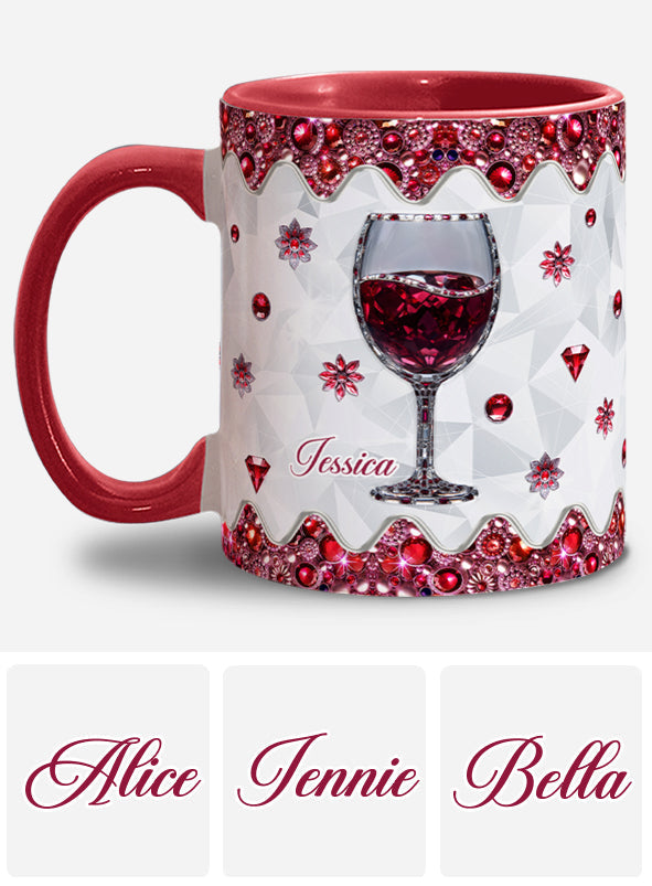 Just A Girl Who Loves Wine - Personalized Wine Accent Mug