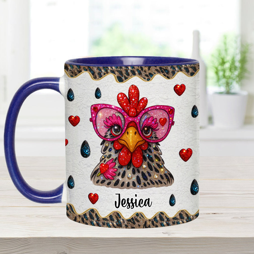 Crazy Chicken Lady - Personalized Chicken Accent Mug