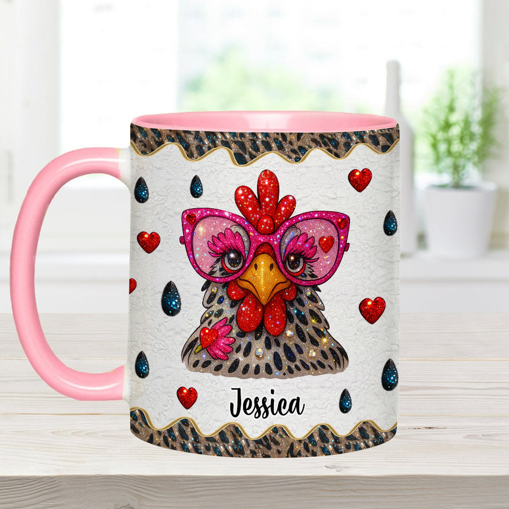 Crazy Chicken Lady - Personalized Chicken Accent Mug