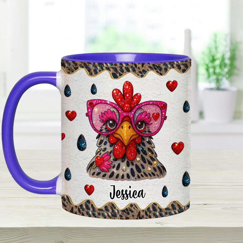 Crazy Chicken Lady - Personalized Chicken Accent Mug