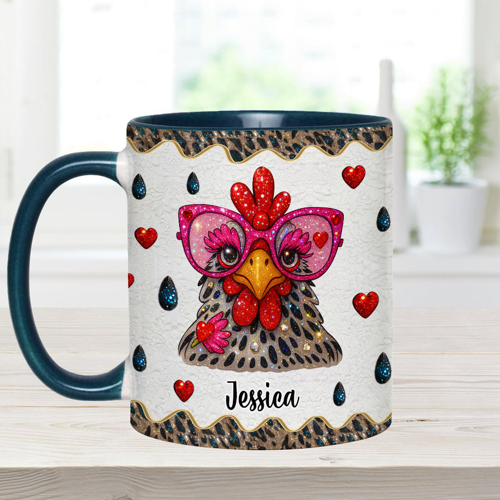 Crazy Chicken Lady - Personalized Chicken Accent Mug