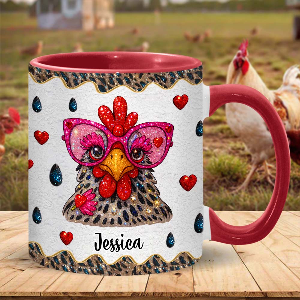 Crazy Chicken Lady - Personalized Chicken Accent Mug