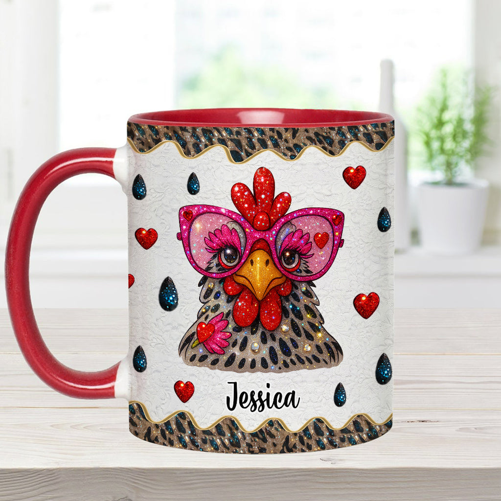 Crazy Chicken Lady - Personalized Chicken Accent Mug