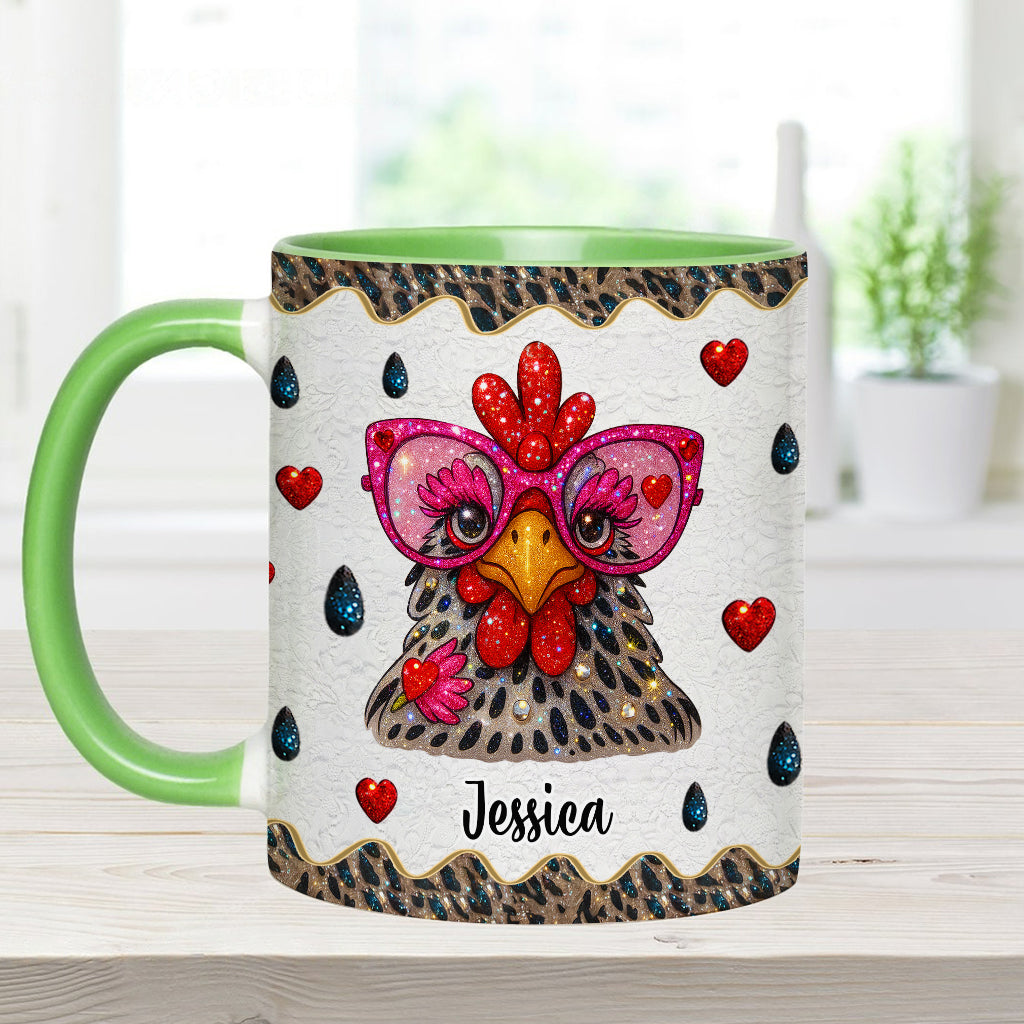 Crazy Chicken Lady - Personalized Chicken Accent Mug