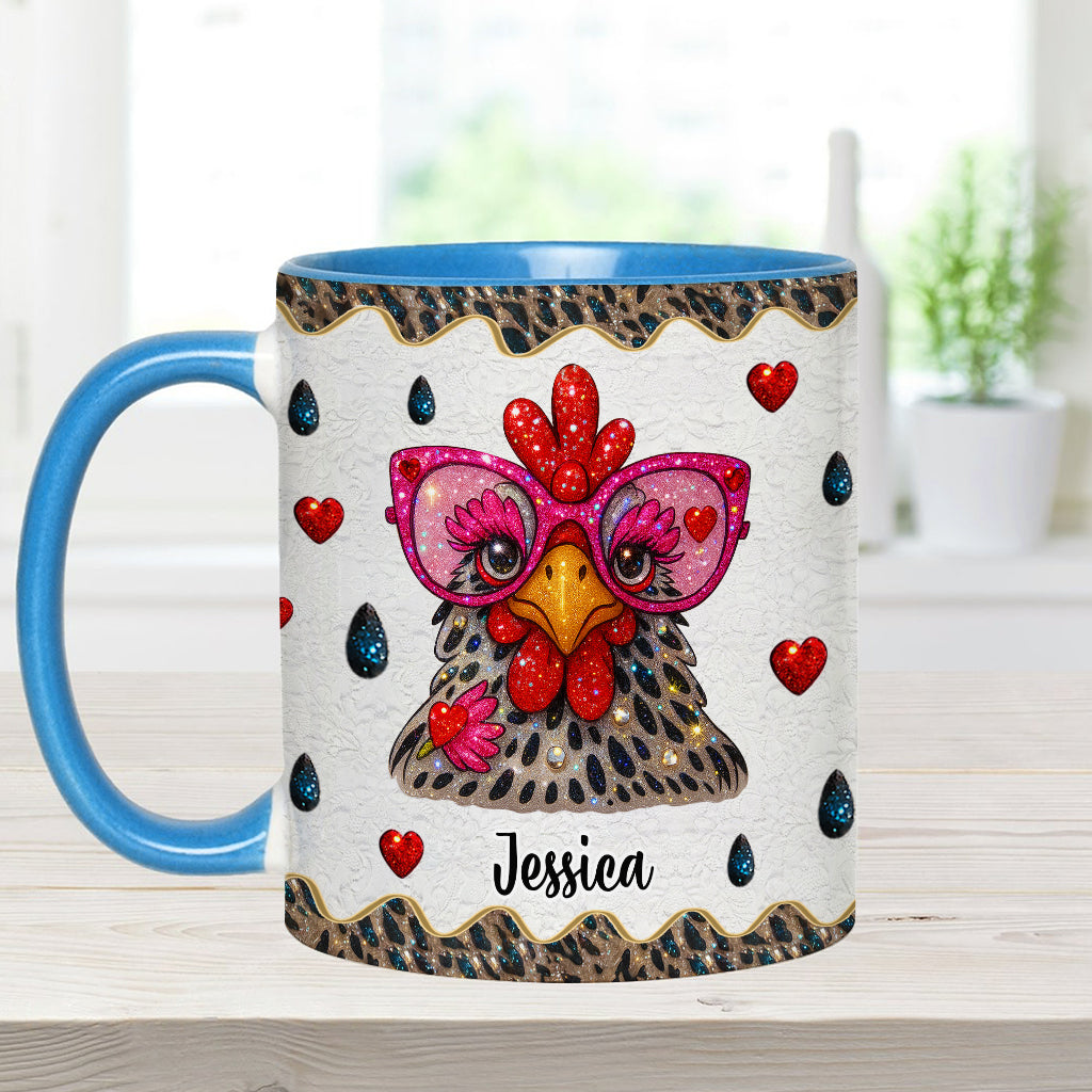 Crazy Chicken Lady - Personalized Chicken Accent Mug